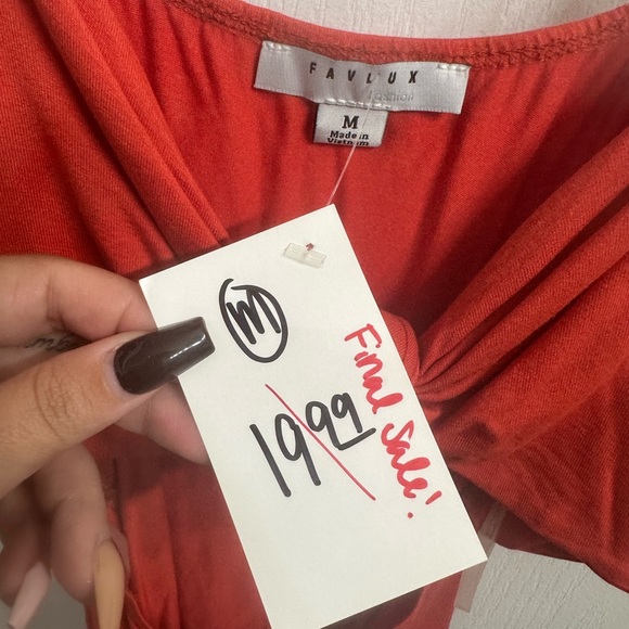 Tie Front Bodysuit - Picture 3 of 3